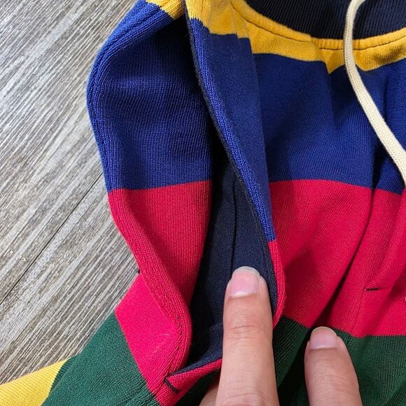 Polo Ralph Lauren Striped Fleece Shorts Multicolor Blue Red Green Yellow Men's S - Picture 6 of 11